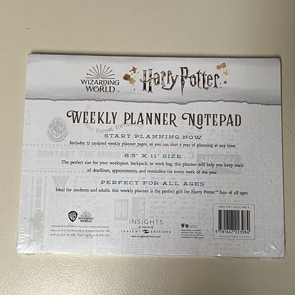 Harry Potter Undated Weekly Planner Notepad - Picture 5 of 11